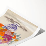 Electric Floral Canvas Art: Colorful Bouquet with Vibrant Floral Patterns