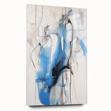 Abstract Electric Canvas Art: Dynamic Blue and Black Modern Painting