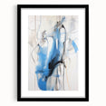 Abstract Electric Canvas Art: Dynamic Blue and Black Modern Painting