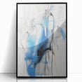 Abstract Electric Canvas Art: Dynamic Blue and Black Modern Painting