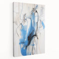 Abstract Electric Canvas Art: Dynamic Blue and Black Modern Painting