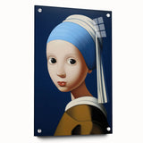 Modern Electric Portrait Art: Abstract Take on Classic Masterpiece Canvas