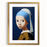 Modern Electric Portrait Art: Abstract Take on Classic Masterpiece Canvas