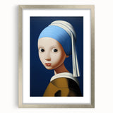 Modern Electric Portrait Art: Abstract Take on Classic Masterpiece Canvas