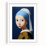 Modern Electric Portrait Art: Abstract Take on Classic Masterpiece Canvas