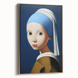 Modern Electric Portrait Art: Abstract Take on Classic Masterpiece Canvas