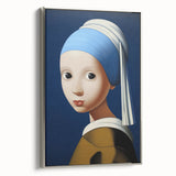 Modern Electric Portrait Art: Abstract Take on Classic Masterpiece Canvas