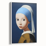 Modern Electric Portrait Art: Abstract Take on Classic Masterpiece Canvas