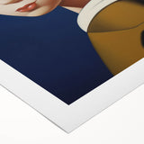 Modern Electric Portrait Art: Abstract Take on Classic Masterpiece Canvas