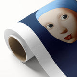 Modern Electric Portrait Art: Abstract Take on Classic Masterpiece Canvas