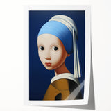 Modern Electric Portrait Art: Abstract Take on Classic Masterpiece Canvas