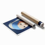 Modern Electric Portrait Art: Abstract Take on Classic Masterpiece Canvas