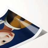 Modern Electric Portrait Art: Abstract Take on Classic Masterpiece Canvas