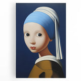 Modern Electric Portrait Art: Abstract Take on Classic Masterpiece Canvas