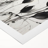 Monochrome Electric Floral Art: Bold Black Tulips on Modern Canvas