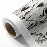 Monochrome Electric Floral Art: Bold Black Tulips on Modern Canvas