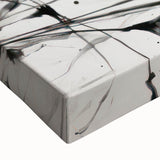 Monochrome Electric Floral Art: Bold Black Tulips on Modern Canvas