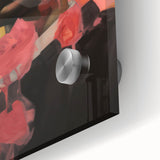 Abstract Portrait Electric Art: Modern Expressive Figure with Floral Motifs