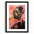 Abstract Portrait Electric Art: Modern Expressive Figure with Floral Motifs