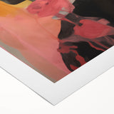 Abstract Portrait Electric Art: Modern Expressive Figure with Floral Motifs