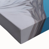 Electric Hand Art Canvas: Abstract Blue and White Modern Wall Print