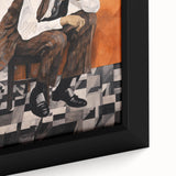 Modern Cubist Portrait Art: Abstract Electric Design on Canvas Print