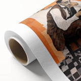 Modern Cubist Portrait Art: Abstract Electric Design on Canvas Print