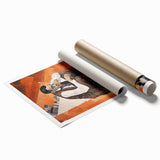 Modern Cubist Portrait Art: Abstract Electric Design on Canvas Print