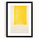 Abstract Yellow Electric Art: Minimalist Geometric Canvas for Modern Decor