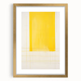 Abstract Yellow Electric Art: Minimalist Geometric Canvas for Modern Decor
