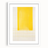 Abstract Yellow Electric Art: Minimalist Geometric Canvas for Modern Decor
