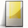 Abstract Yellow Electric Art: Minimalist Geometric Canvas for Modern Decor