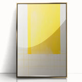 Abstract Yellow Electric Art: Minimalist Geometric Canvas for Modern Decor