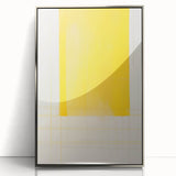 Abstract Yellow Electric Art: Minimalist Geometric Canvas for Modern Decor
