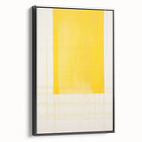 Abstract Yellow Electric Art: Minimalist Geometric Canvas for Modern Decor