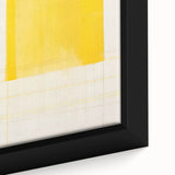 Abstract Yellow Electric Art: Minimalist Geometric Canvas for Modern Decor