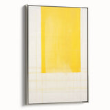 Abstract Yellow Electric Art: Minimalist Geometric Canvas for Modern Decor