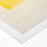 Abstract Yellow Electric Art: Minimalist Geometric Canvas for Modern Decor