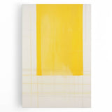 Abstract Yellow Electric Art: Minimalist Geometric Canvas for Modern Decor