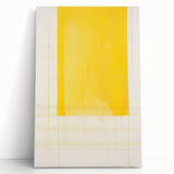 Abstract Yellow Electric Art: Minimalist Geometric Canvas for Modern Decor