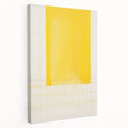 Abstract Yellow Electric Art: Minimalist Geometric Canvas for Modern Decor