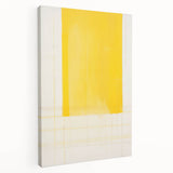 Abstract Yellow Electric Art: Minimalist Geometric Canvas for Modern Decor