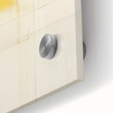 Minimalist Yellow Electric Canvas Art: Abstract Geometric Wall Print