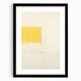 Minimalist Yellow Electric Canvas Art: Abstract Geometric Wall Print