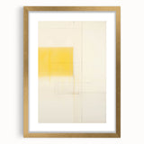 Minimalist Yellow Electric Canvas Art: Abstract Geometric Wall Print