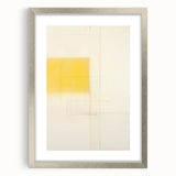 Minimalist Yellow Electric Canvas Art: Abstract Geometric Wall Print
