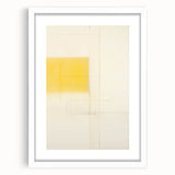Minimalist Yellow Electric Canvas Art: Abstract Geometric Wall Print
