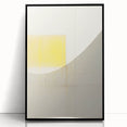 Minimalist Yellow Electric Canvas Art: Abstract Geometric Wall Print