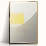 Minimalist Yellow Electric Canvas Art: Abstract Geometric Wall Print