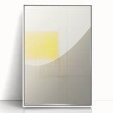 Minimalist Yellow Electric Canvas Art: Abstract Geometric Wall Print